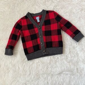 Baby GAP Buffalo Plaid Button Cardigan